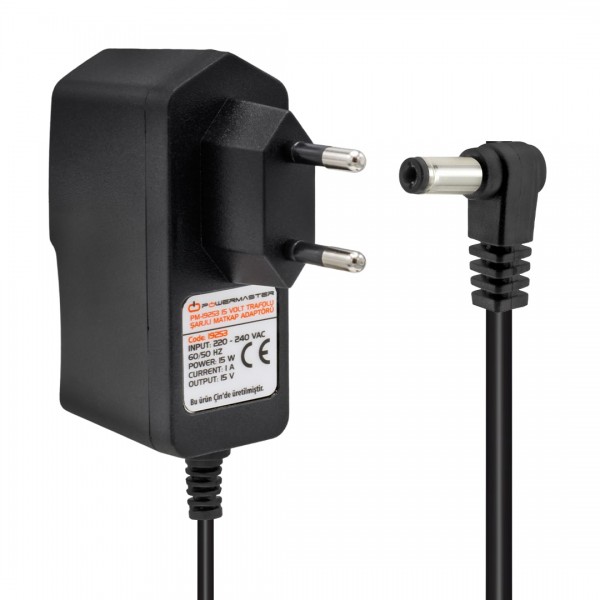 POWERMASTER PM-19253 15 VOLT - 1 AMPER - 15 WATT ŞARJLI MATKAP ADAPTÖRÜ POWERMASTER PM-19253 15 VOLT - 1 AMPER - 15 WATT ŞARJLI MATKAP ADAPTÖRÜ