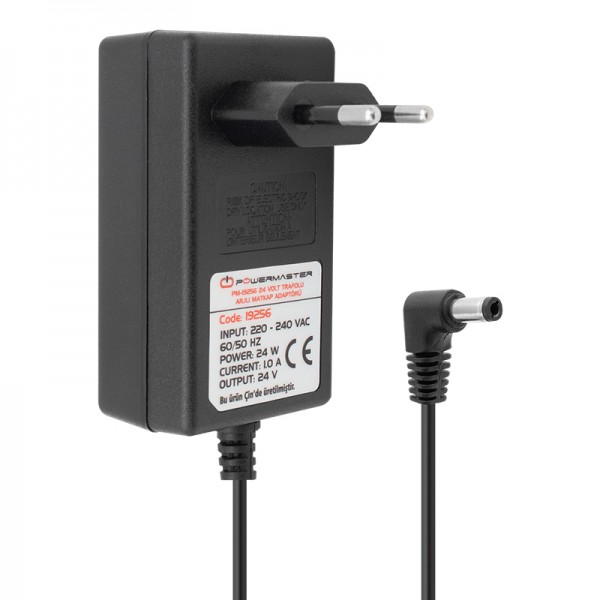 POWERMASTER PM-19256 24 VOLT - 1 AMPER - 24 WATT 5.5*2.5 L UÇLU ŞARJLI MATKAP ADAPTÖRÜ POWERMASTER PM-19256 24 VOLT - 1 AMPER - 24 WATT 5.5*2.5 L UÇLU ŞARJLI MATKAP ADAPTÖRÜ