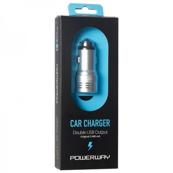 POWERWAY X-633 ÇİFT USBLİ 3.1 AMPER METAL ÇAKMAKLIK ARAÇ ŞARJ CİHAZI POWERWAY X-633 ÇİFT USBLİ 3.1 AMPER METAL ÇAKMAKLIK ARAÇ ŞARJ CİHAZI