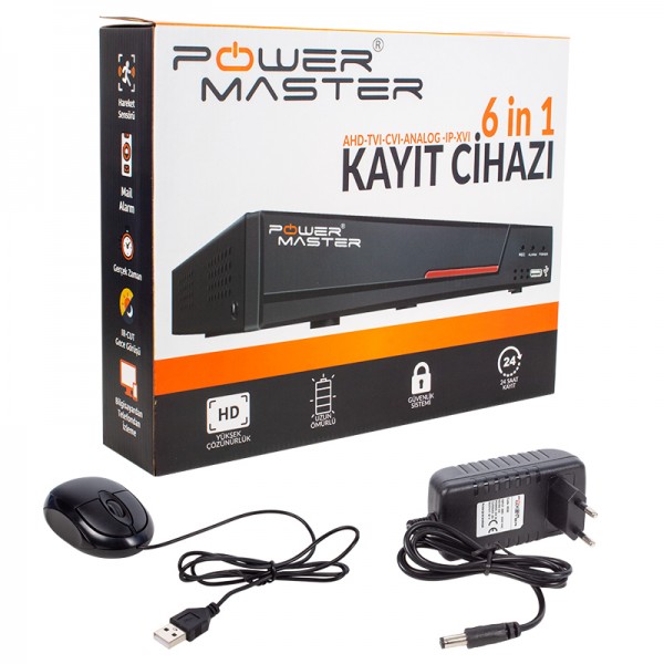 POWERMASTER PM-19425 4 KANAL 6IN1 1080N DVR KAYIT CİHAZI (H264*WİFİ*3G) POWERMASTER PM-19425 4 KANAL 6IN1 1080N DVR KAYIT CİHAZI (H264*WİFİ*3G)