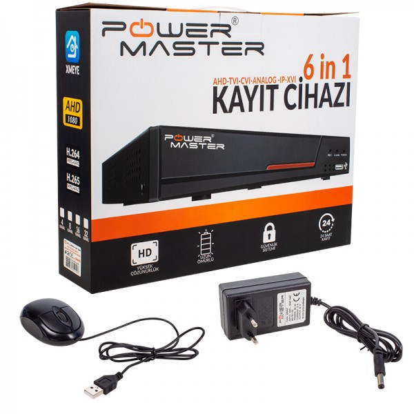 POWERMASTER PM-19426 8 KANAL 6IN1 1080N DVR KAYIT CİHAZI (H264*WİFİ*3G) POWERMASTER PM-19426 8 KANAL 6IN1 1080N DVR KAYIT CİHAZI (H264*WİFİ*3G)
