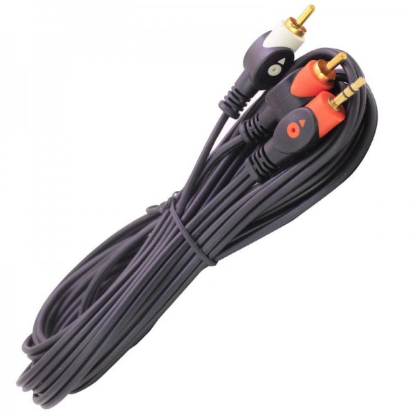 POWERMASTER 1. KALİTE 2 RCA ERKEK + 3.5 MM STEREO ERKEK GOLD 5 METRE KABLO POWERMASTER 1. KALİTE 2 RCA ERKEK + 3.5 MM STEREO ERKEK GOLD 5 METRE KABLO