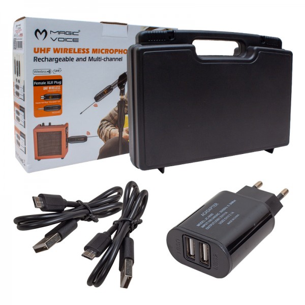 MAGICVOICE MV-19595 UHF GİTAR TİP KABLOSUZ MİKROFON ÜÇLÜ SET(RECEVER XRL) MAGICVOICE MV-19595 UHF GİTAR TİP KABLOSUZ MİKROFON ÜÇLÜ SET(RECEVER XRL)