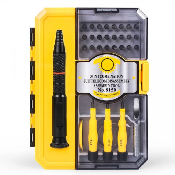 POWERMASTER 8150 34 UÇLU ÇOK FONKSİYONLU HASSAS TAMİRCİ TORNAVİDA SETİ POWERMASTER 8150 34 UÇLU ÇOK FONKSİYONLU HASSAS TAMİRCİ TORNAVİDA SETİ