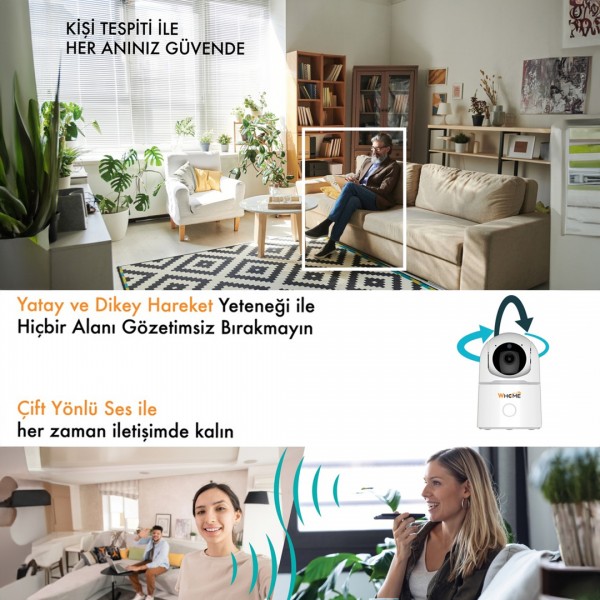 WHOME YAPAY ZEKA DESTEKLİ 2 MP GECE GÖRÜŞLÜ DOME KAMERA WHOME YAPAY ZEKA DESTEKLİ 2 MP GECE GÖRÜŞLÜ DOME KAMERA