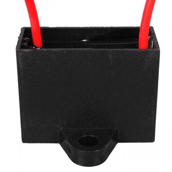 2.5UF 450VAC Siyah 10cm Kablolu Kare Tip Kutupsuz Kondansatör