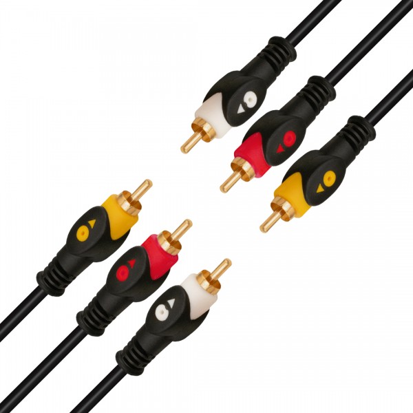 POWERMASTER 3 RCA + 3 RCA 1.5 METRE POŞETLİ GOLD 1. KALİTE KABLO