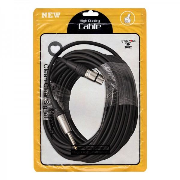 MAGİCVOİCE LD379B 6.3 MM MONO ERKEK + CANON DİŞİ 15 METRE KABLO MAGİCVOİCE LD379B 6.3 MM MONO ERKEK + CANON DİŞİ 15 METRE KABLO
