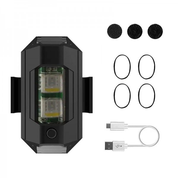 POWERMASTER PM-20269 UNIVERSAL LEDLİ ŞARJLI 7 RENKLİ MOTOSİKLET ARABA UYARI LAMBASI
