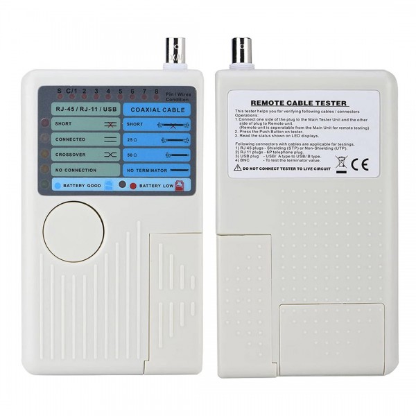 POWERMASTER PM-20629 RJ11+RJ45+USB+BNC KABLO TEST CİHAZI POWERMASTER PM-20629 RJ11+RJ45+USB+BNC KABLO TEST CİHAZI