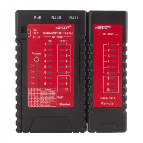 NOYAFA NF-468S RJ45/RJ11/POE KABLO TEST CİHAZI NOYAFA NF-468S RJ45/RJ11/POE KABLO TEST CİHAZI