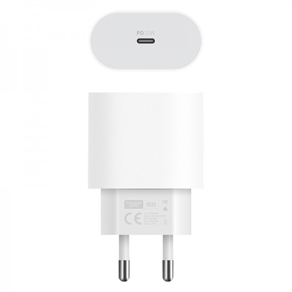 POWERWAY RX20 PD 20W IPHONE X-11-12-13 PRO PRO MAX UYUMLU TYPE-C HIZLI ŞARJ BAŞLIĞI