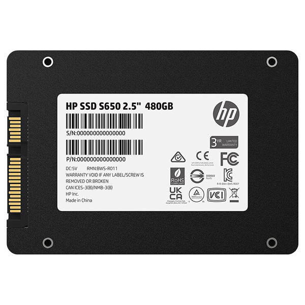HP S650 345M9AA 560/490 480 GB DAHİLİ 2.5 SATA SSD HARDDİSK HP S650 345M9AA 560/490 480 GB DAHİLİ 2.5 SATA SSD HARDDİSK