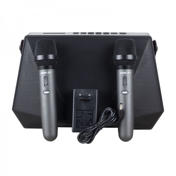 SHILE SL-2013 İKİ EL MİKROFONLU KUMANDALI USB+SD+BT SEYYAR PORTATİF HOPARLÖR SHILE SL-2013 İKİ EL MİKROFONLU KUMANDALI USB+SD+BT SEYYAR PORTATİF HOPARLÖR