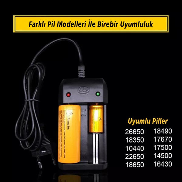 POWERMASTER PMR-1210LIX 18650 4.2V 1000MA PİL ŞARJ CİHAZI POWERMASTER PMR-1210LIX 18650 4.2V 1000MA PİL ŞARJ CİHAZI
