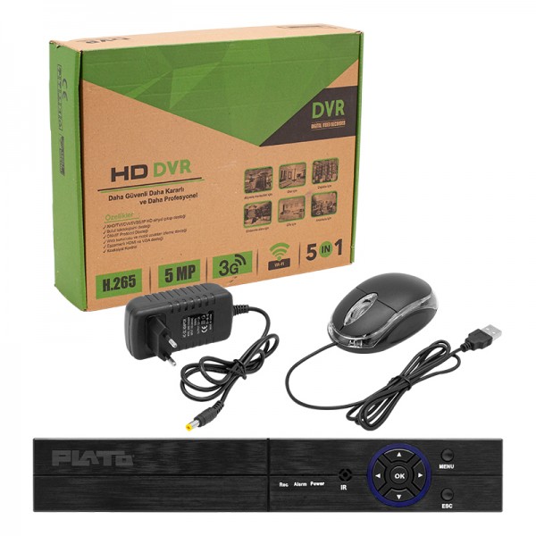 PLATO PL-21064 8 KANAL 6IN1 1080N 5 MP DESTEKLİ DVR KAYIT CİHAZI (H265) PLATO PL-21064 8 KANAL 6IN1 1080N 5 MP DESTEKLİ DVR KAYIT CİHAZI (H265)
