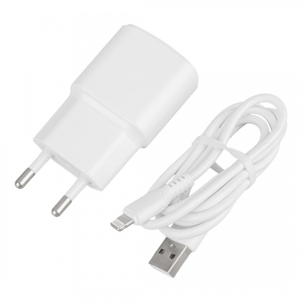 WEKO WK-21437 IP 2.1 AMPER ŞARJ BAŞLIK ADAPTÖRÜ + LIGHTNING KABLO (NO:3) WEKO WK-21437 IP 2.1 AMPER ŞARJ BAŞLIK ADAPTÖRÜ + LIGHTNING KABLO (NO:3)