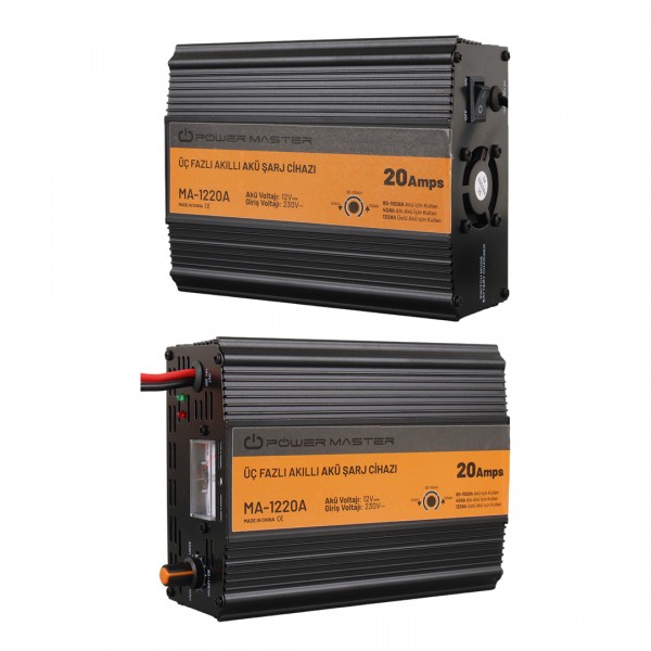 POWERMASTER MA-1220A 12 VOLT - 20 AMPER AKILLI AKÜ ŞARJ CİHAZI POWERMASTER MA-1220A 12 VOLT - 20 AMPER AKILLI AKÜ ŞARJ CİHAZI