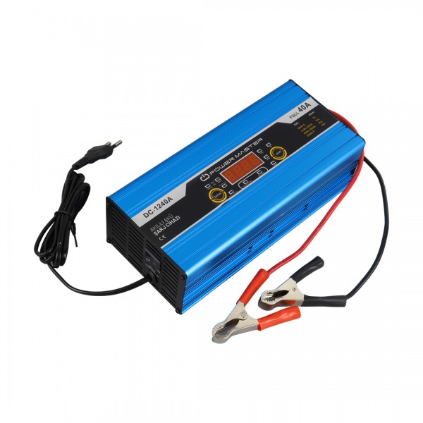 POWERMASTER DC-1240A 12 VOLT MAX 40 AMPER DİGİTAL EKRANLI AKILLI AKÜ ŞARJ CİHAZI POWERMASTER DC-1240A 12 VOLT MAX 40 AMPER DİGİTAL EKRANLI AKILLI AKÜ ŞARJ CİHAZI