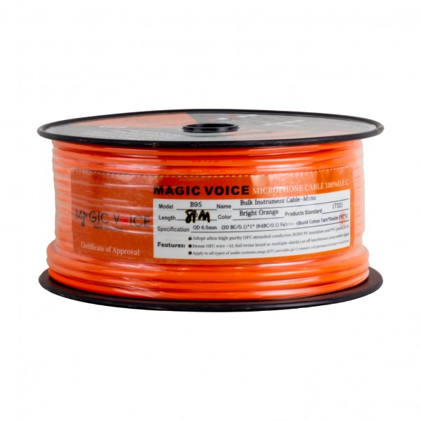MAGICVOICE MİKROFON KABLOSU MONO 1.KALİTE 81 METRE ORANJ MAGICVOICE MİKROFON KABLOSU MONO 1.KALİTE 81 METRE ORANJ