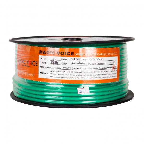 MAGICVOICE MİKROFON KABLOSU MONO 1.KALİTE 79 METRE YEŞİL MAGICVOICE MİKROFON KABLOSU MONO 1.KALİTE 79 METRE YEŞİL