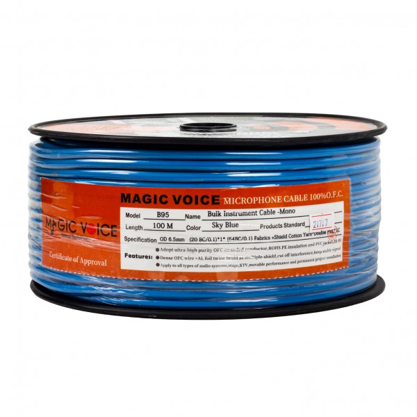 MAGICVOICE MİKROFON KABLOSU MONO 1.KALİTE 100 METRE MAVİ MAGICVOICE MİKROFON KABLOSU MONO 1.KALİTE 100 METRE MAVİ