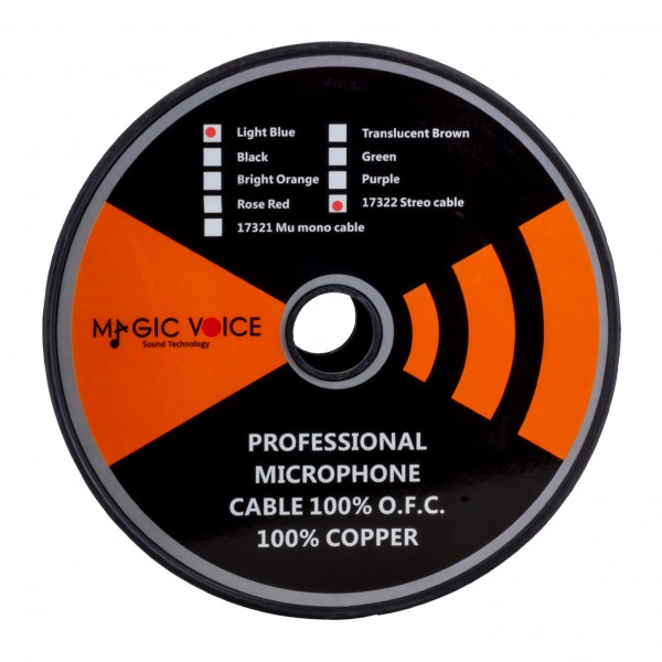 MAGICVOICE MİKROFON KABLOSU STEREO 1.KALİTE 92 METRE MAVİ