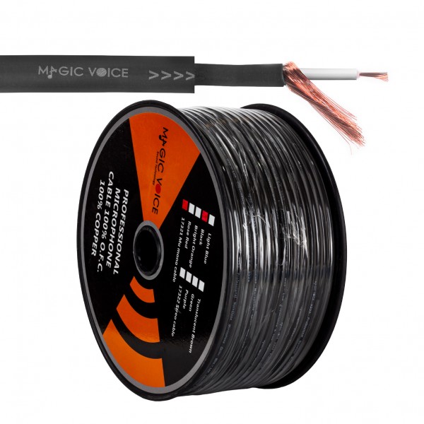 MAGICVOICE MİKROFON KABLOSU MONO 1.KALİTE 100 METRE SİYAH MAGICVOICE MİKROFON KABLOSU MONO 1.KALİTE 100 METRE SİYAH