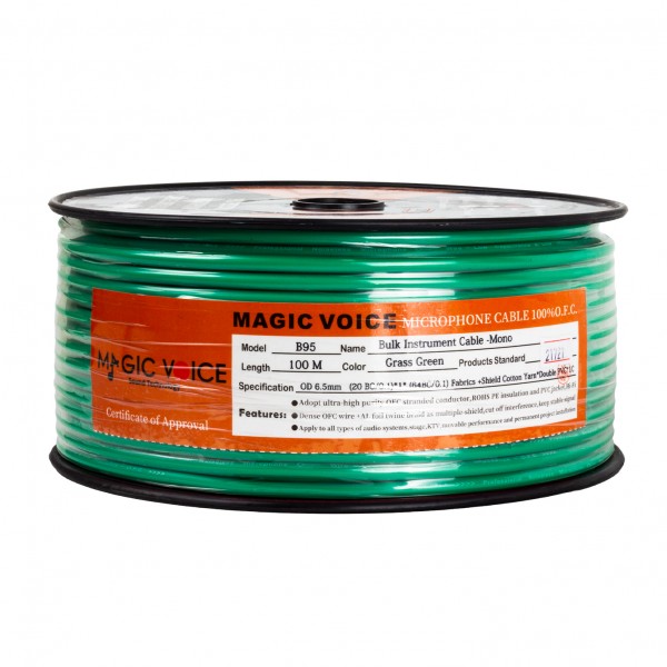 MAGICVOICE MİKROFON KABLOSU MONO 1.KALİTE 100 METRE YEŞİL MAGICVOICE MİKROFON KABLOSU MONO 1.KALİTE 100 METRE YEŞİL