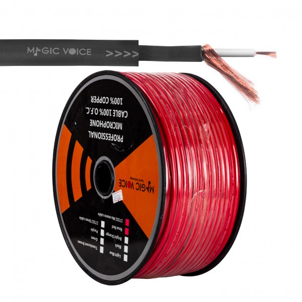 MAGICVOICE MİKROFON KABLOSU MONO 1.KALİTE 100 METRE KIRMIZI MAGICVOICE MİKROFON KABLOSU MONO 1.KALİTE 100 METRE KIRMIZI