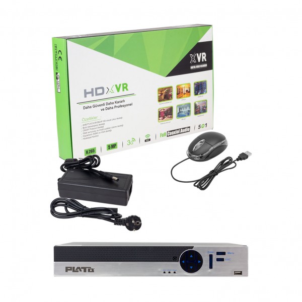 PLATO PL-22034 16 KANAL 5IN1 1080N 5 MP DESTEKLİ DVR KAYIT CİHAZI (H265) PLATO PL-22034 16 KANAL 5IN1 1080N 5 MP DESTEKLİ DVR KAYIT CİHAZI (H265)