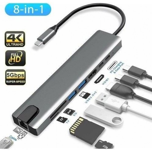SENSEI TYPE-C 8IN1 HDMI COK FONKSIYONLU USB 3.0 DOCK STATION SENSEI TYPE-C 8IN1 HDMI COK FONKSIYONLU USB 3.0 DOCK STATION