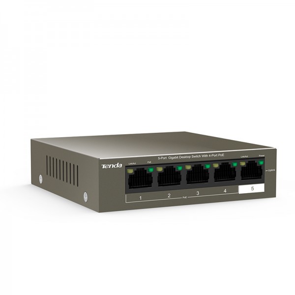 TENDA TEG1105P 63W 5 PORT GIGABIT 4 PORT POE ETHERNET SWITCH TENDA TEG1105P 63W 5 PORT GIGABIT 4 PORT POE ETHERNET SWITCH