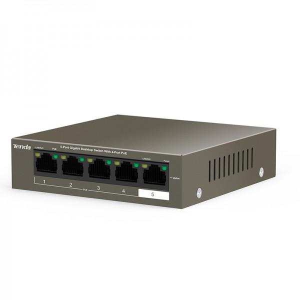 TENDA TEG1105P 63W 5 PORT GIGABIT 4 PORT POE ETHERNET SWITCH TENDA TEG1105P 63W 5 PORT GIGABIT 4 PORT POE ETHERNET SWITCH