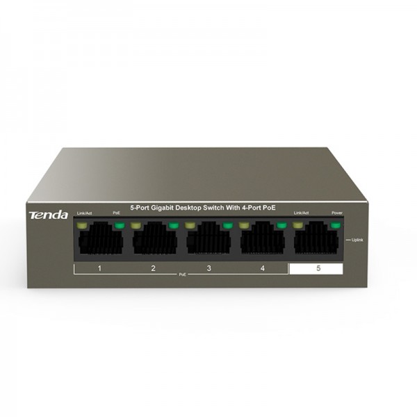 TENDA TEG1105P 63W 5 PORT GIGABIT 4 PORT POE ETHERNET SWITCH TENDA TEG1105P 63W 5 PORT GIGABIT 4 PORT POE ETHERNET SWITCH