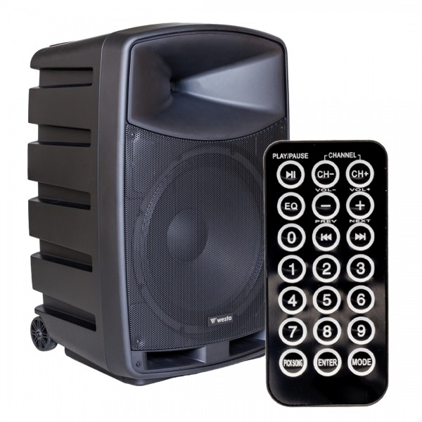 WESTA WAP-15505 400 WATT 15 2 YOLLU 2 EL TELSİZ MİKROFONLU BLUETOOTH ÖZELLİKLİ ŞARJLI AKTİF KABİN HOPARLÖR WESTA WAP-15505 400 WATT 15 2 YOLLU 2 EL TELSİZ MİKROFONLU BLUETOOTH ÖZELLİKLİ ŞARJLI AKTİF KABİN HOPARLÖR