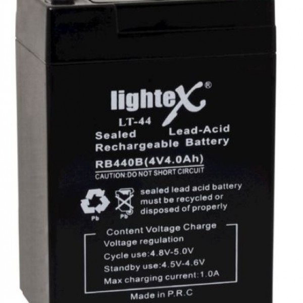 LIGHTEX LT-44 4 VOLT - 4 AMPER KURU AKÜ (IŞILDAK AKÜSÜ)