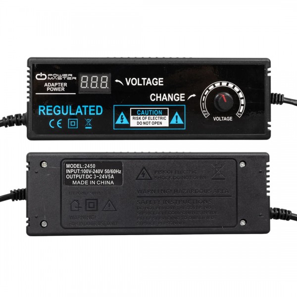 POWERMASTER PM-22381 3 VOLT - 24 VOLT - 5 AMPER 5.5*2.5 MM UÇLU VOLTAJ KADEMELİ ADAPTÖR POWERMASTER PM-22381 3 VOLT - 24 VOLT - 5 AMPER 5.5*2.5 MM UÇLU VOLTAJ KADEMELİ ADAPTÖR
