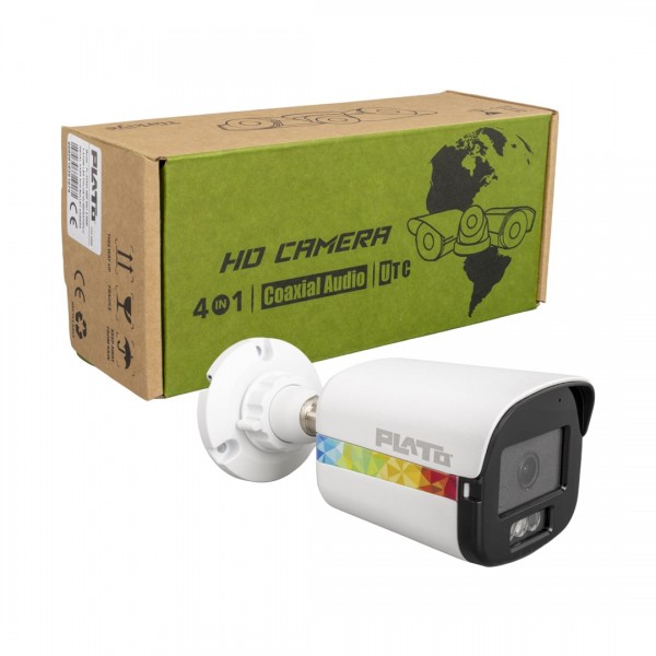 PLATO PL-22995 5MP COLOR VU MİKROFONLU 3.6 MM 3 ATOM LED METAL KASA AHD BULLET KAMERA PLATO PL-22995 5MP COLOR VU MİKROFONLU 3.6 MM 3 ATOM LED METAL KASA AHD BULLET KAMERA