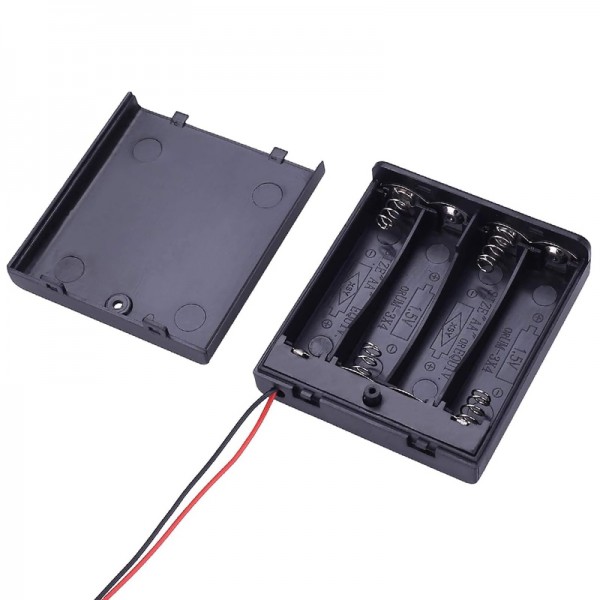 PİL YUVASI 4LÜ KAPAKLI SWİTCHLİ AA (IC-233F) PİL YUVASI 4LÜ KAPAKLI SWİTCHLİ AA (IC-233F)