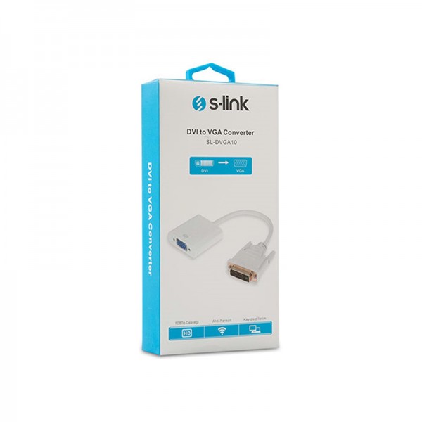 S-LINK SL-DVGA10 DVİ-D TO VGA AKTİF DÖNÜŞTÜRÜCÜ S-LINK SL-DVGA10 DVİ-D TO VGA AKTİF DÖNÜŞTÜRÜCÜ