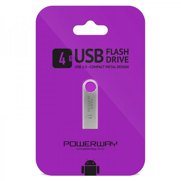POWERWAY 4 GB METAL USB FLASH BELLEK POWERWAY 4 GB METAL USB FLASH BELLEK