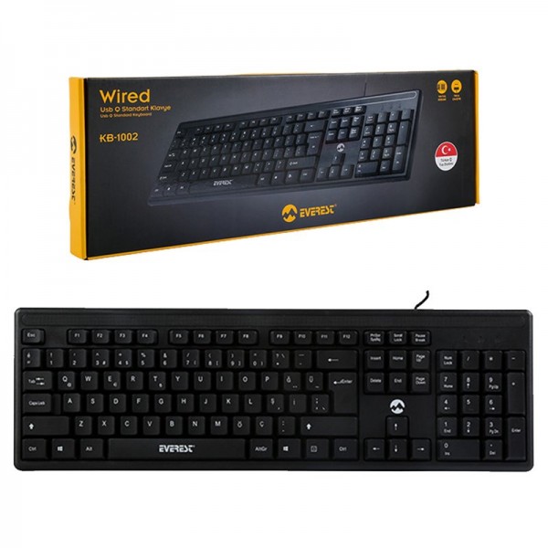 EVEREST KB-1002 USB STANDART Q KLAVYE EVEREST KB-1002 USB STANDART Q KLAVYE