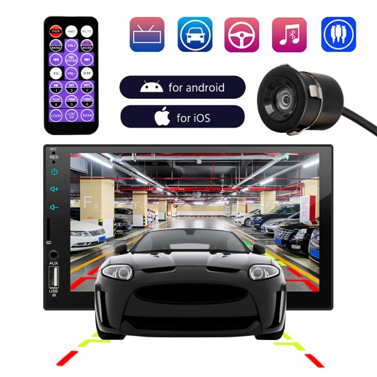 MAGICVOICE MV-24651 7 INCH CAR 2-DIN MP5 PLAYER MEKANİKSİZ DOUBLE OTO TEYP