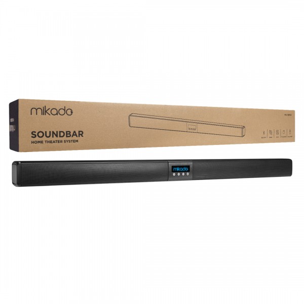 MIKADO MD-SB102 SİYAH 2X10W 12V/1.5A BT+USB+AUX+TF KARTLI EV SİNEMA SOUNDBAR HOPARLÖR MIKADO MD-SB102 SİYAH 2X10W 12V/1.5A BT+USB+AUX+TF KARTLI EV SİNEMA SOUNDBAR HOPARLÖR