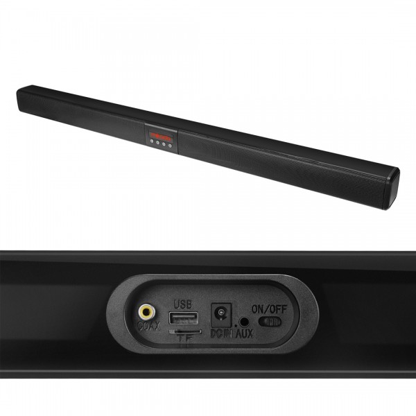 MIKADO MD-SB102 SİYAH 2X10W 12V/1.5A BT+USB+AUX+TF KARTLI EV SİNEMA SOUNDBAR HOPARLÖR MIKADO MD-SB102 SİYAH 2X10W 12V/1.5A BT+USB+AUX+TF KARTLI EV SİNEMA SOUNDBAR HOPARLÖR