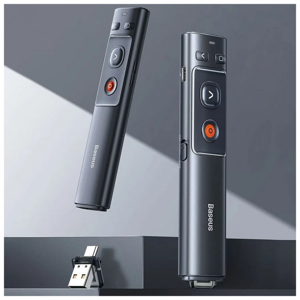 BASEUS ORANGE GRI DOT LAZERLI KABLOSUZ SUNUM KUMANDASI ACFYB-0G BASEUS ORANGE GRI DOT LAZERLI KABLOSUZ SUNUM KUMANDASI ACFYB-0G