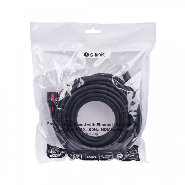 S-LINK SL-HDM4K10 19+1 HDMI TO HDMI 10M V2.0 4K (3840*2160) 60HZ KABLO S-LINK SL-HDM4K10 19+1 HDMI TO HDMI 10M V2.0 4K (3840*2160) 60HZ KABLO
