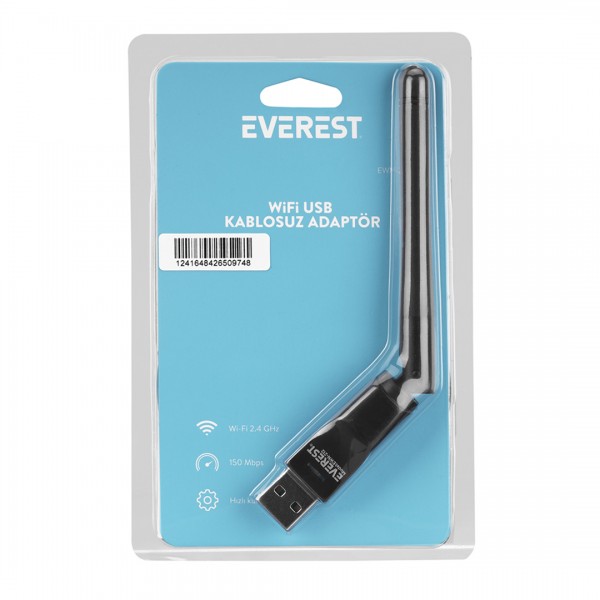 EVEREST EWN-212 150MBPS 2.4GHZ 2DBI MT7601 İŞLEMCİ WIFI USB KABLOSUZ ADAPTÖR (IPTV UYDU ALICI UYUMLU) EVEREST EWN-212 150MBPS 2.4GHZ 2DBI MT7601 İŞLEMCİ WIFI USB KABLOSUZ ADAPTÖR (IPTV UYDU ALICI UYUMLU)