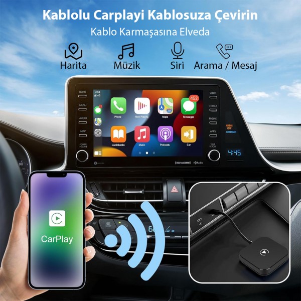 POWERMASTER PM-24923 KABLOSUZ CAR PLAY İPHONE IOS 5GHZ AUTO CONNECT (KABLOLU CARPLAY TO KABLOSUZ ÇEVİRİCİ) POWERMASTER PM-24923 KABLOSUZ CAR PLAY İPHONE IOS 5GHZ AUTO CONNECT (KABLOLU CARPLAY TO KABLOSUZ ÇEVİRİCİ)